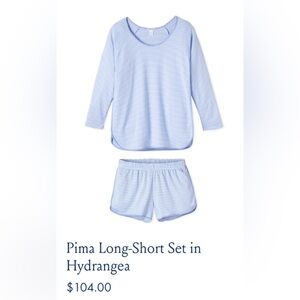 LAKE Pima long short set in Hydrangea